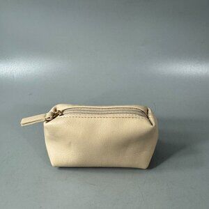 By Anthropologie Cream Small Cosmetic Pouch